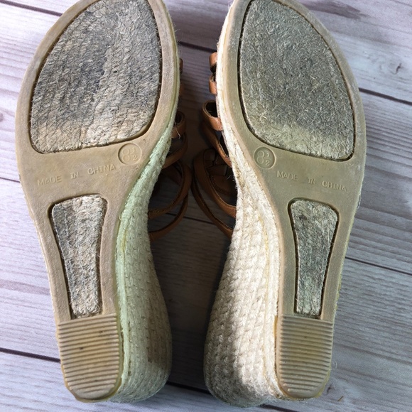 Nine West Wedge Sandals Tan Size 8.5 - Picture 6 of 8